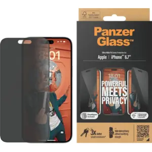 PanzerGlass Ultra-Wide Fit Apple iPhone 15 Plus Privacy Panzerglas