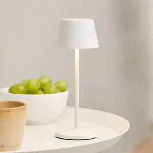 LOOM DESIGN LED-Akku-Tischleuchte Modi Micro, IP65, weiß