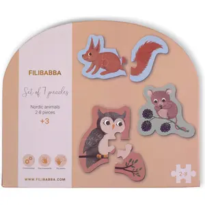 Filibabba Set of 7 puzzles - Nordic animals (FI-02178) (7 Teile)