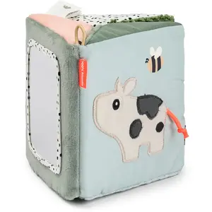 Faltbarer sensorischer Spielspiegel Done by Deer Tiny Farm 14x13x14 cm