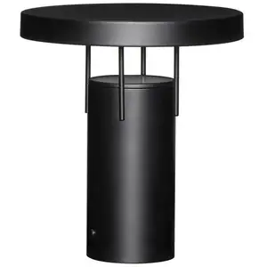 HÜBSCH LED-Akku-Tischlampe BringMe, schwarz matt, Höhe 28 cm