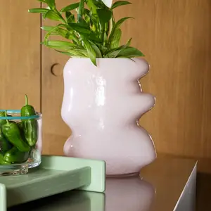 Vase Lote, rosafarben, Höhe 25 cm, Glas günstig