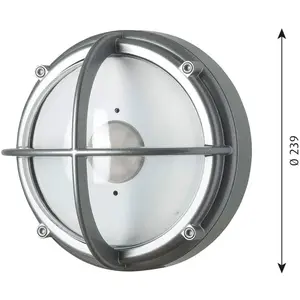 Louis Poulsen LED-Außenwandlampe Skot, alu/klar, IP66