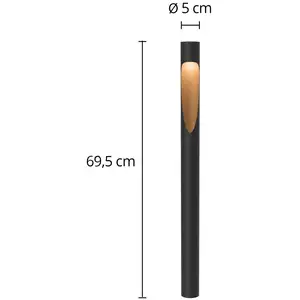 Louis Poulsen Wegeleuchte Flindt, 927 schwarz 70 cm Fuß 24 V