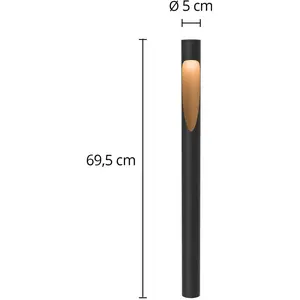 Louis Poulsen Wegeleuchte Flindt, 940 schwarz 70 cm Fuß 24 V