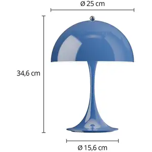 Louis Poulsen Akkulampe Panthella PORTABLE 250 indigoblau