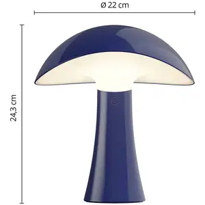 Louis Poulsen LED-Akkutischleuchte Rumee 220, blau, IP44