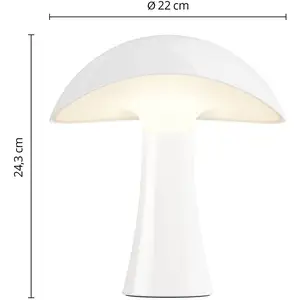 Louis Poulsen LED-Akkutischleuchte Rumee 220, weiß, IP44