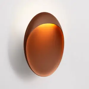 Louis Poulsen LED-Wandlampe Flindt, corten, 2.700 K, Ø 30 cm