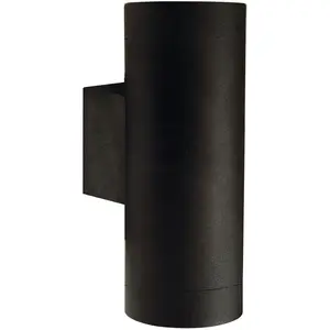 Außenwandleuchte Tin Maxi Double schwarz