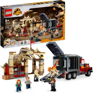 LEGO Jurassic World T.Rex & Atrociraptor: Dinosaurier-Ausbruch, Bausat...
