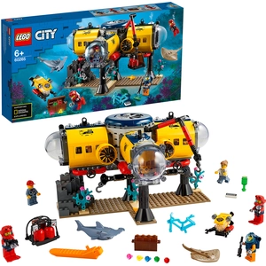LEGO 60265 City Meeresforschungsbasis, U-Boot-Spielzeug mit Meerestier...