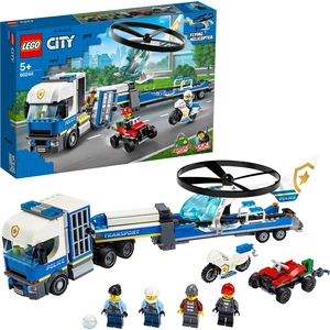 LEGO 60244 City Polizeihubschrauber-Transport, Bauset mit LKW, Quad un...