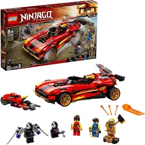 LEGO 71737 NINJAGO Legacy X-1 Ninja Superauto und Motorrad mit Cole al...