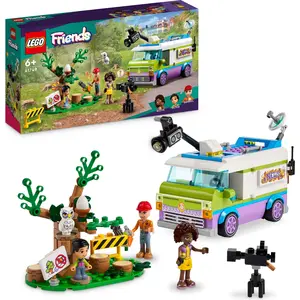 LEGO 41749 Friends Nachrichtenwagen, Tierrettung-Spielzeug-Set mit Fil...