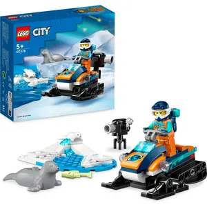 LEGO 60376 City Arktis-Schneemobil, Konstruktionsspielzeug-Set mit 3 T...