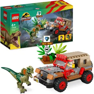 LEGO 76958 Jurassic Park Hinterhalt des Dilophosaurus, Dinosaurier Spi...