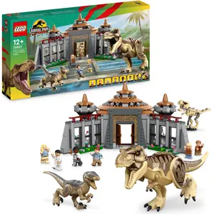 LEGO 76961 Jurassic Park Angriff des T. rex und des Raptors aufs Besuc...