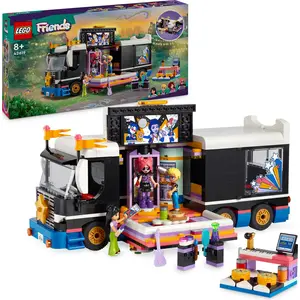 LEGO Friends Popstar-Tourbus, Musik-Set mit LKW-Spielzeug und 4 Figure...