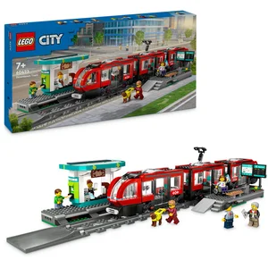 Bausatz Straßenbahn + Stadtzentrum Station Lego 54x28,2x7,85 cm günstig
