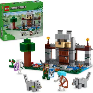 LEGO Minecraft Die Wolfsfestung, Action-Spielset mit Skeletten und Fes...