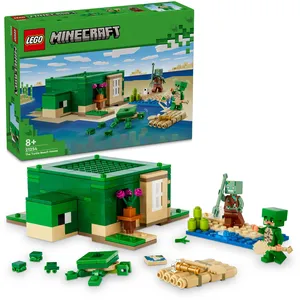 LEGO Minecraft Das Schildkrötenstrandhaus, Spielzeug-Haus mit Zubehör ...
