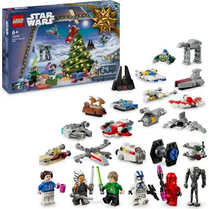 LEGO Star Wars Adventskalender 2024, 18 Mini-Modelle und 6 Charaktere ...