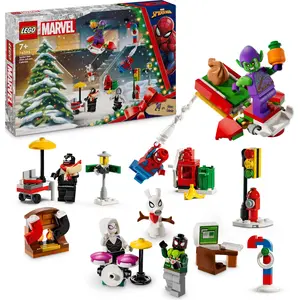 LEGO Spider-Man Adventskalender 2024, Superhelden-Spielzeug, vorweihna...