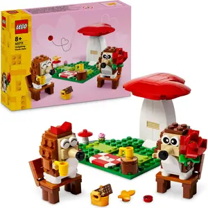 LEGO Igel und ihr Picknick-Date, Tier-Spielset mit Pilzmodell, Bauset ...