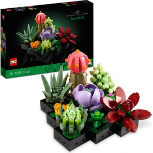 LEGO Icons Sukkulenten Künstliche Blumen Set für Erwachsene, Blumenstr...