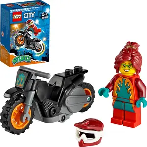 LEGO 60311 City Stuntz Feuer-Stuntbike mit Schwungradantrieb, Spielzeu...