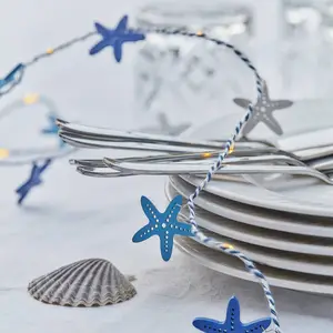 Sirius LED-Lichterkette Selma Starfish blau 20-flg. Batteriebetrieb günstig