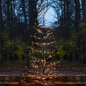 Verschneit glitzernder LED-Baum Isaac günstig