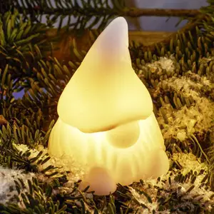 LED-Dekofigur Coco, weiß, Höhe 14 cm, Wachs, Batteriebetrieb