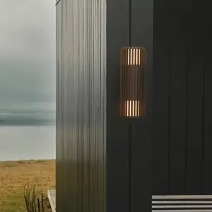 Außenwandlampe Aludra Double Seaside Alu braun 2-flg.