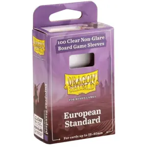 Arcane Tinman Dragon Shield: Board Game Sleeves Clear/NonGlare   European Standard (100)