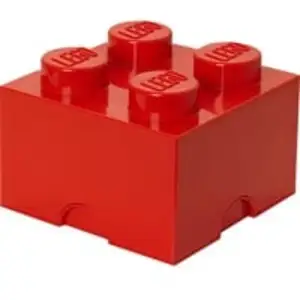 LEGO Storage Brick 4 rot, Aufbewahrungsbox