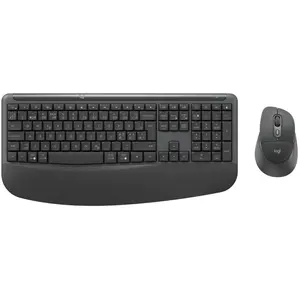 Logitech Signature Comfort Plus Combo MK880 for Business, Kabellos, USB + Bluetooth, Plunger key switch, QWERTY, Graphit, Maus enthalten