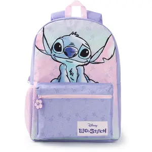 Disney Lilo & Stitch Mädchen Rucksack | Lila & Pink Rucksack mit verst...