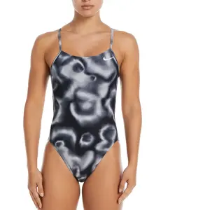 Badeanzug, Damen Nike Hydrastrong Digi Haze Schwarz 28 günstig