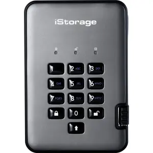 iStorage diskAshur PRO2 256-bit 2TB USB 3.2 secure encrypted solid-sta...