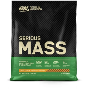 Optimum Nutrition Serious Mass Weight Gainer Pulver, 5450 g Schokolade-Erdnussbutter für schnellen Masseaufbau und Muskelregeneration günstig