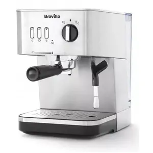Breville VCF149 Traditionelle Espressomaschine, Edelstahlgehäuse, Milc...