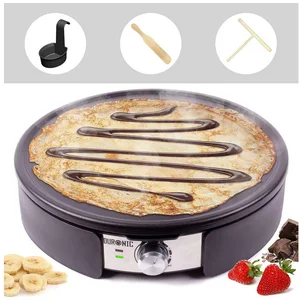 Duronic 2-in-1-Crêpesmaker PM152, 1500 W, Ø 37 cm, Antihaftplatte, Crê... günstig