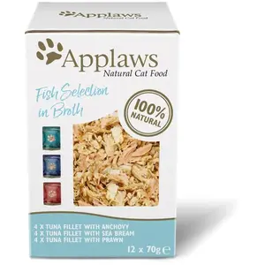 Applaws Fischbrühe Multipack 12x70 Katzenfutter