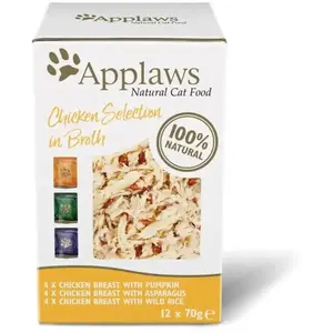 Applaws Hühnerbrühe Katzen Snack Multipack 70g 12 Einheiten