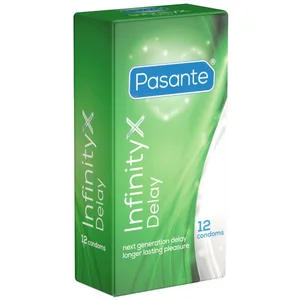 Pasante Kondome InfinityX (Delay) aktverlängernde Spezial-Kondome Packung mit, 12 St., länger durchhalten, optimale Befriedigung günstig