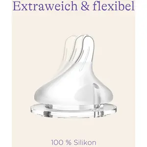 Lansinoh 2er-Pack Babyflaschen mit NaturalWave Sauger, Weithals, 240 ml, Gr.M günstig
