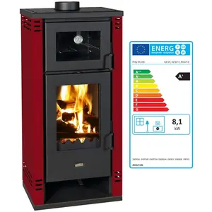 Holzofen mit Backfach Prity K2 GT F   8,1 kW, Elegantes Design, Bordea... günstig
