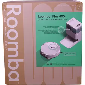 iRobot Roomba Plus 405 Combo Robot + AutoWash Dock, Beutellos, Weiß, R...